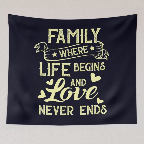 Item preview, Family where life begins and love never ends designed and sold by mmos.