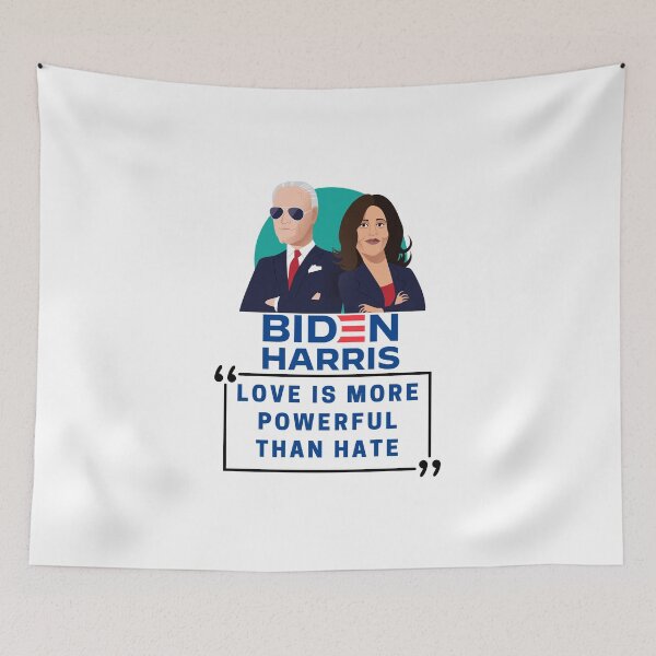 Item preview, Biden Harris 2020 - Love Is More Powerful Than Hate - 2020 US Election designed and sold by raretshirtsuk.