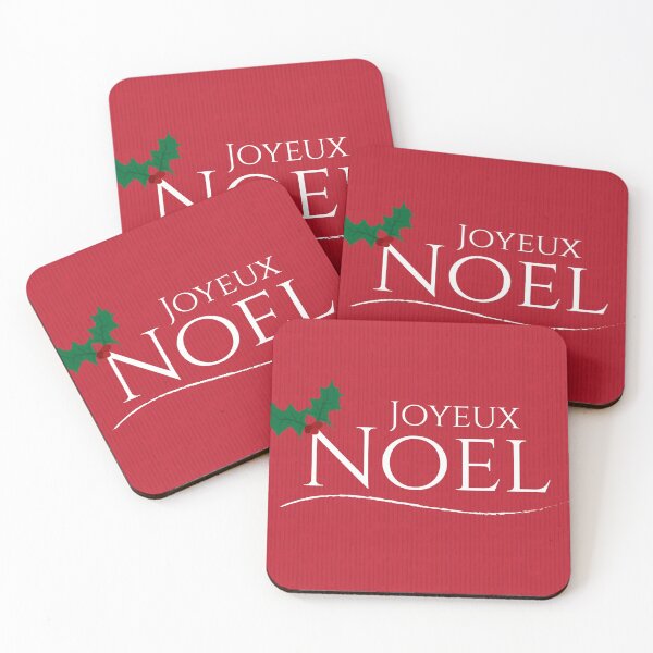 Artikelvorschau, Joyeux Noel Red Weihnachtsdruck entworfen und verkauft von SparkPrintsandDesigns.
