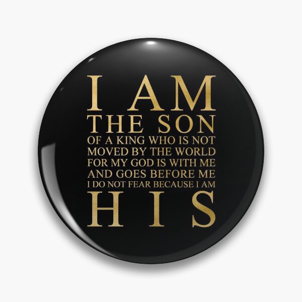 Item preview, I Am The Son Of A King (Black and Gold) designed and sold by 4wordsmovement.