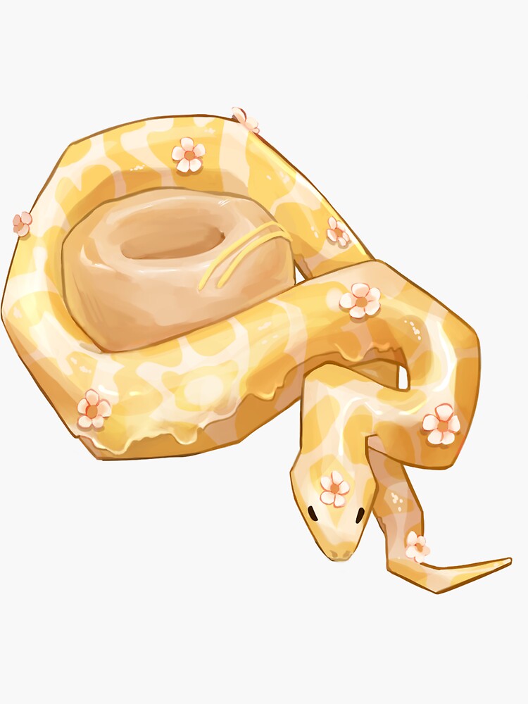 "Lemon Glazed Snake" Sticker by Whooples Redbubble