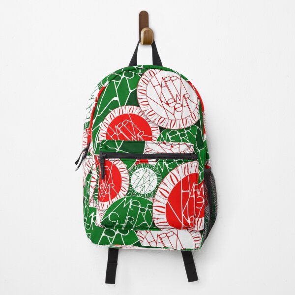 Item preview, Merry Christmas Happy New Year Badges Pattern - Red and Green Holiday Gift designed and sold by © Maya Lavda || wocado.