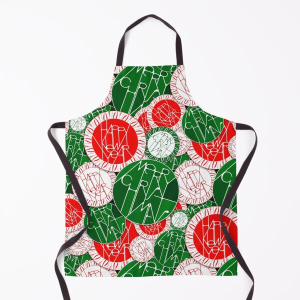Item preview, Merry Christmas Happy New Year Badges Pattern - Red and Green Holiday Gift designed and sold by © Maya Lavda || wocado.