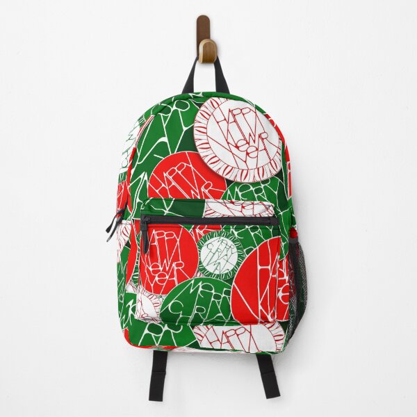 Item preview, Merry Christmas Happy New Year Badges Pattern - Red and Green Holiday Gift designed and sold by © Maya Lavda || wocado.