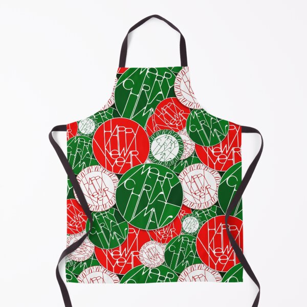 Item preview, Merry Christmas Happy New Year Badges Pattern - Red and Green Holiday Gift designed and sold by © Maya Lavda || wocado.