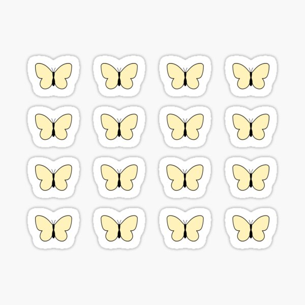 "Yellow butterflies" Sticker for Sale by Redbubble