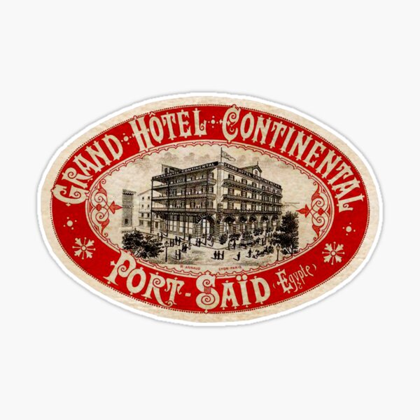 Vintage Majestic Hotel Alexandria Egypt Luggage Label 