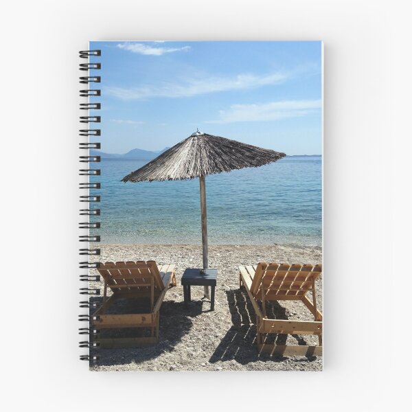 Item preview, Beach umbrella and sunbeds, Lefkada designed and sold by paulboizot.