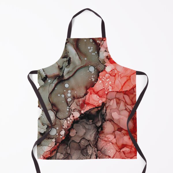 Item preview, Red Black Abstract: Original Alcohol Ink Art Painting by Herzart designed and sold by herzart.