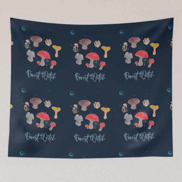 Item preview, Forest Witch - moonlit mushrooms fairie circle  designed and sold by Louisa Currier.