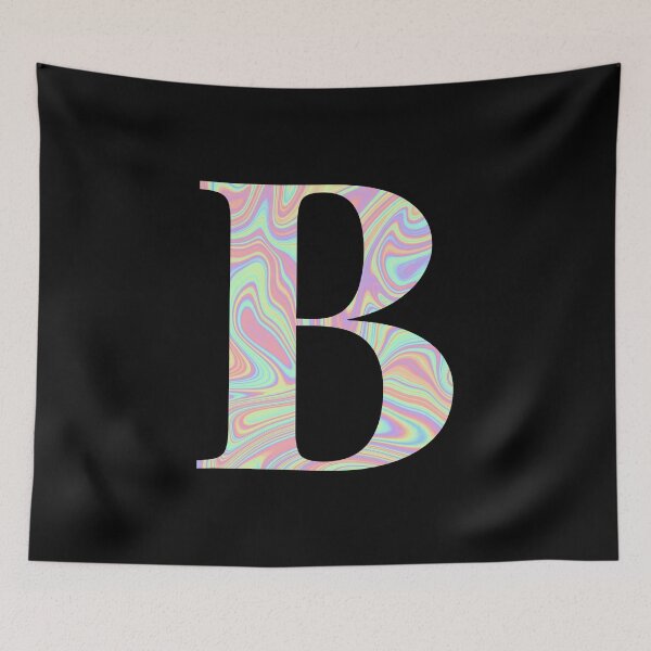Item preview, Letter B Holographic Liquid Marble Effect Rainbow Alphabet designed and sold by Sour Soul.