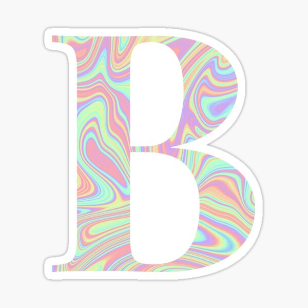 Letter B Gold Premium Luxury Alphabet Greek Beta Sticker for Sale