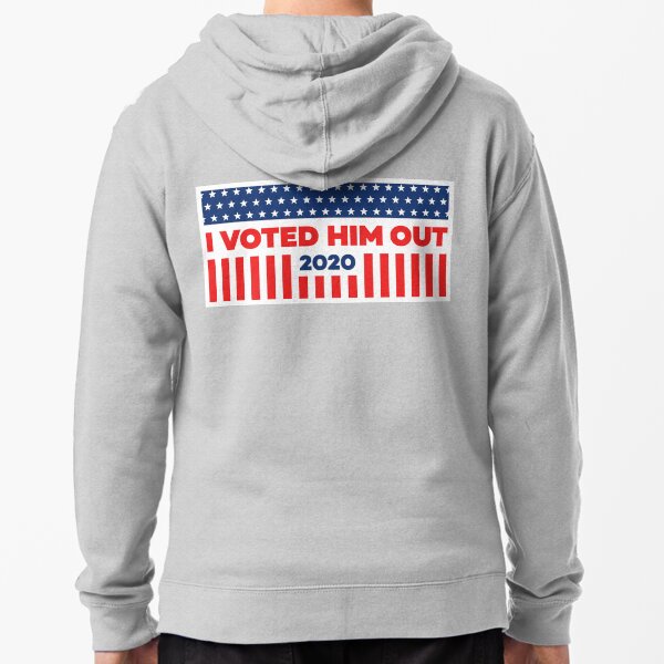 I Voted - Blue Zipped Hoodie