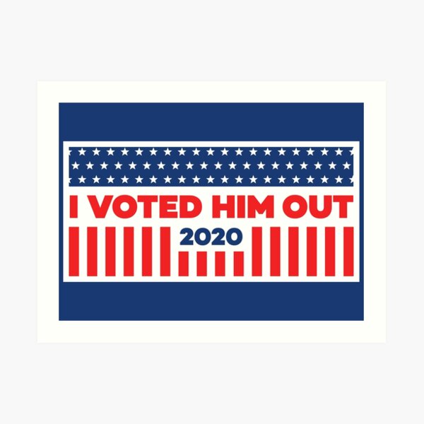 I Voted - Blue Art Print