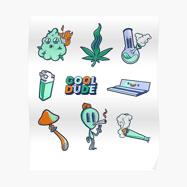 "Stoner Essentials Collection" Poster by ChillChilla Redbubble