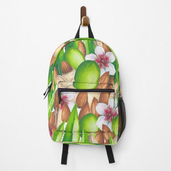 Item preview, Watercolor almond nuts decorated with flowers and leaves designed and sold by Ekaterina Glazkova.