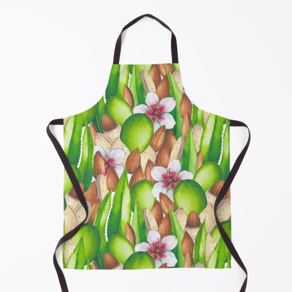 Item preview, Watercolor almond nuts decorated with flowers and leaves designed and sold by Ekaterina Glazkova.