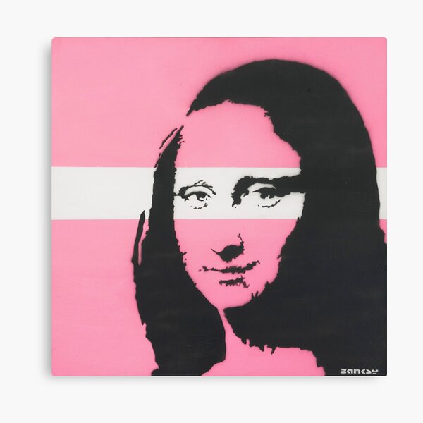 Banksy Mona Lisa Pink Canvas Print