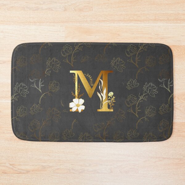 Item preview, Gold floral M Initial designed and sold by Parydish.