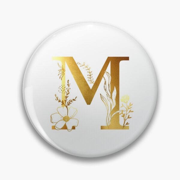 Item preview, Gold floral M Initial designed and sold by Parydish.