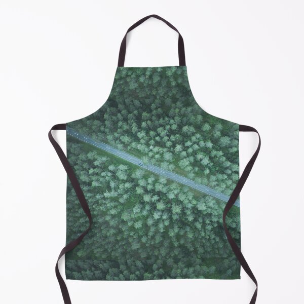 Item preview, Car on the road going diagonally through the forest top down aerial view designed and sold by Lukasz Szczepanski.