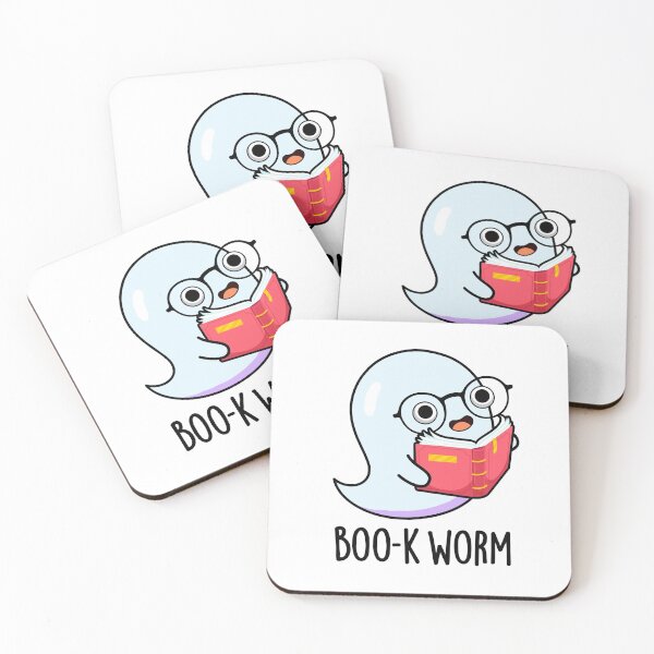 Item preview, Boo-k Worm Halloween Funny Bookworm Ghost Puns  designed and sold by punnybone.
