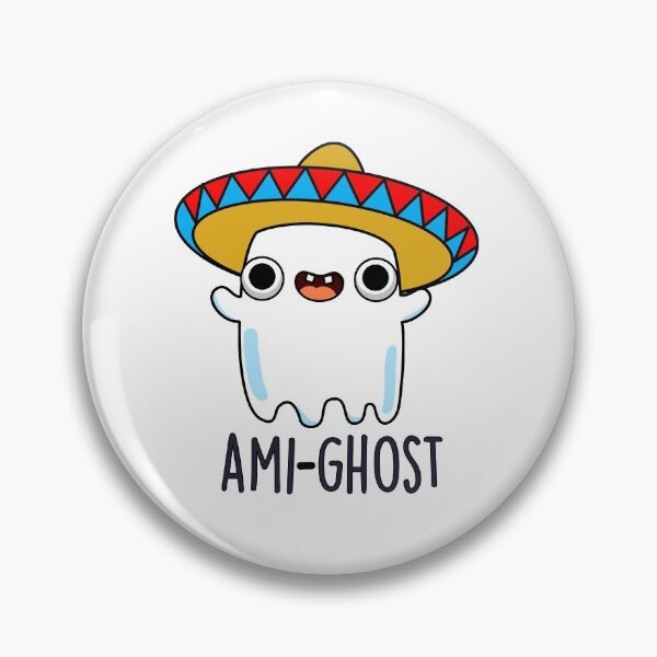 Item preview, Ami-gost Halloween Funny Mexican Amigo Ghost Puns  designed and sold by punnybone.
