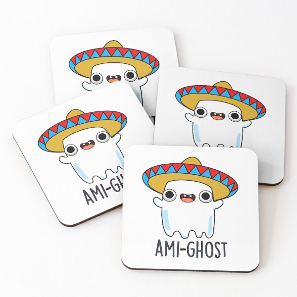 Item preview, Ami-gost Halloween Funny Mexican Amigo Ghost Puns  designed and sold by punnybone.