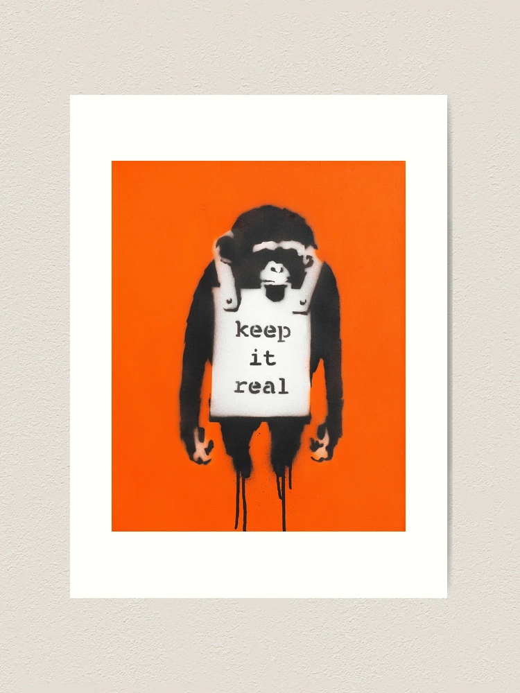BANKSY Monkey - keep It Real - Orange