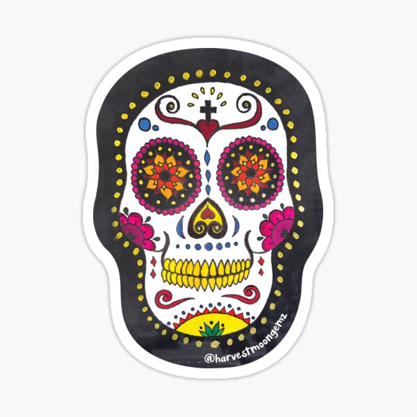 Traditional Sugar Skull Sticker