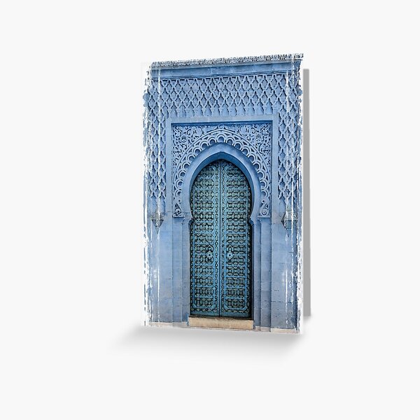 Item preview, Blue Moroccan riad door designed and sold by mitzobs.