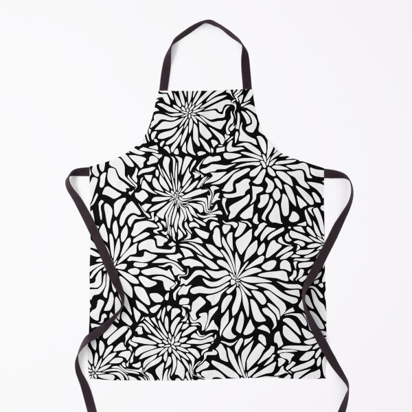 Item preview, Floral Waves, Black and White, Floral Prints designed and sold by meggydesigns.