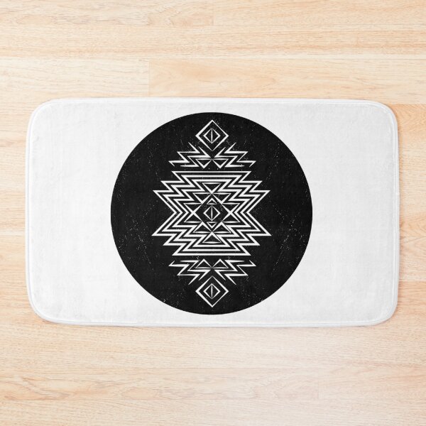 Item preview, vintage aztec pattern in faded circle black designed and sold by Jake Purcell.