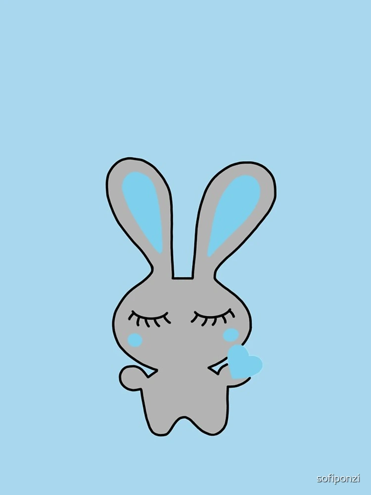 Thumbnail 5 of 5, iPhone Case, Gray / Celeste Rabbit designed and sold by sofiponzi.