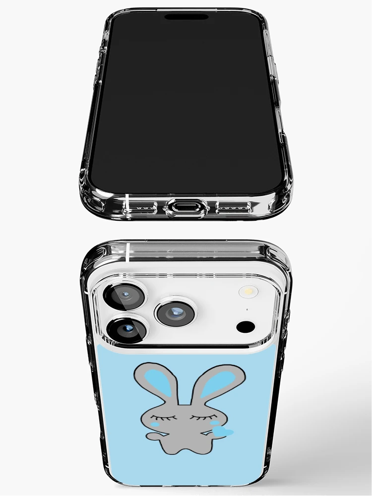 Thumbnail 3 of 5, iPhone Case, Gray / Celeste Rabbit designed and sold by sofiponzi.