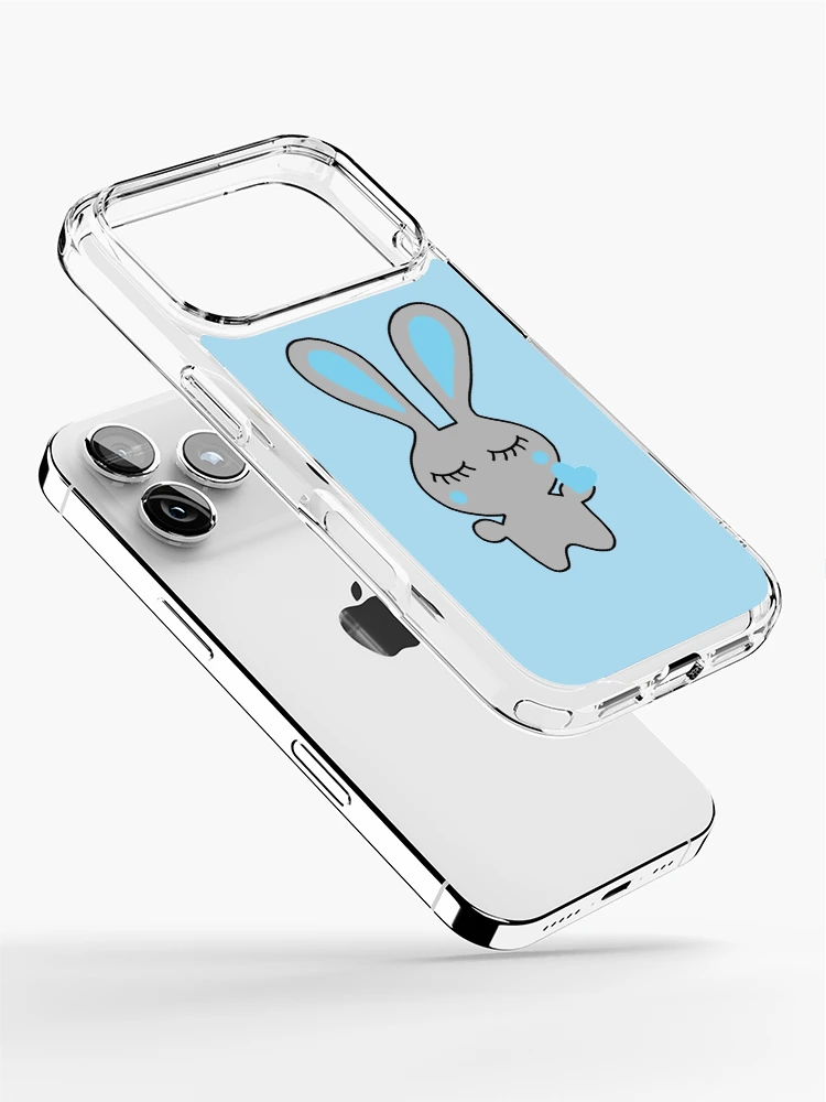 Thumbnail 2 of 5, iPhone Case, Gray / Celeste Rabbit designed and sold by sofiponzi.