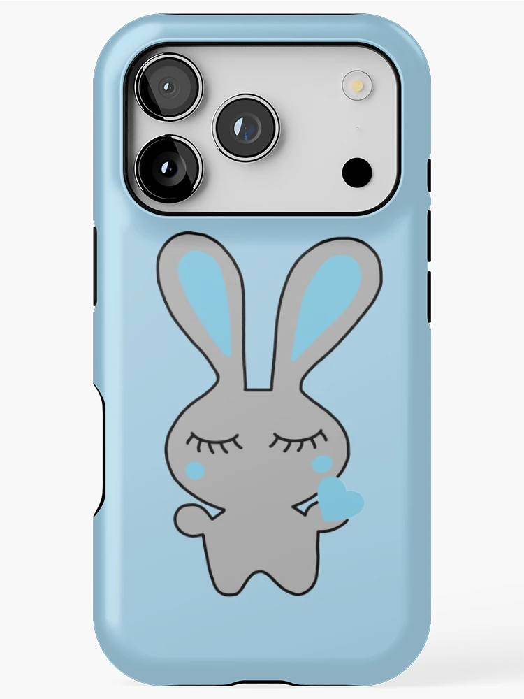 Thumbnail 1 of 4, iPhone Case, Gray / Celeste Rabbit designed and sold by sofiponzi.