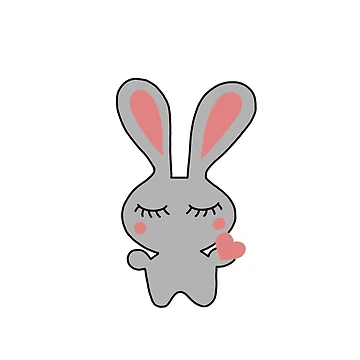 Artwork thumbnail, Gray / Pink Rabbit by sofiponzi