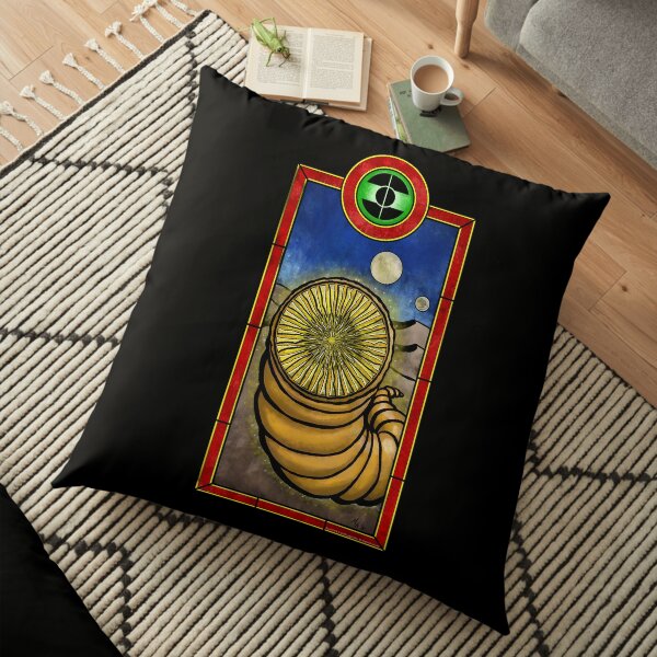 Shai-hulud, stained glass style Floor Pillow