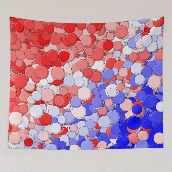 Item preview, Red White and Blue Bubbles designed and sold by MathenaArt.