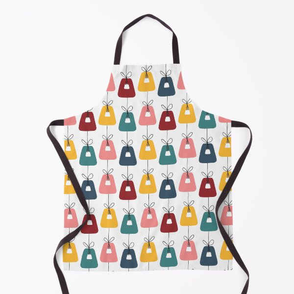 Item preview, "Dancing Trapezoids" Mid-Century Modern Pink Red Yellow Blue Green Graphic Designer Print designed and sold by victoriabdesign.