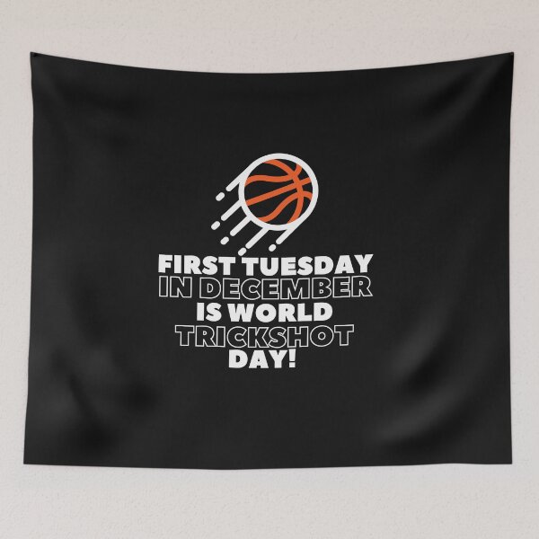 Item preview, First Tuesday in December is world trick shot day designed and sold by Lisa Lucero.