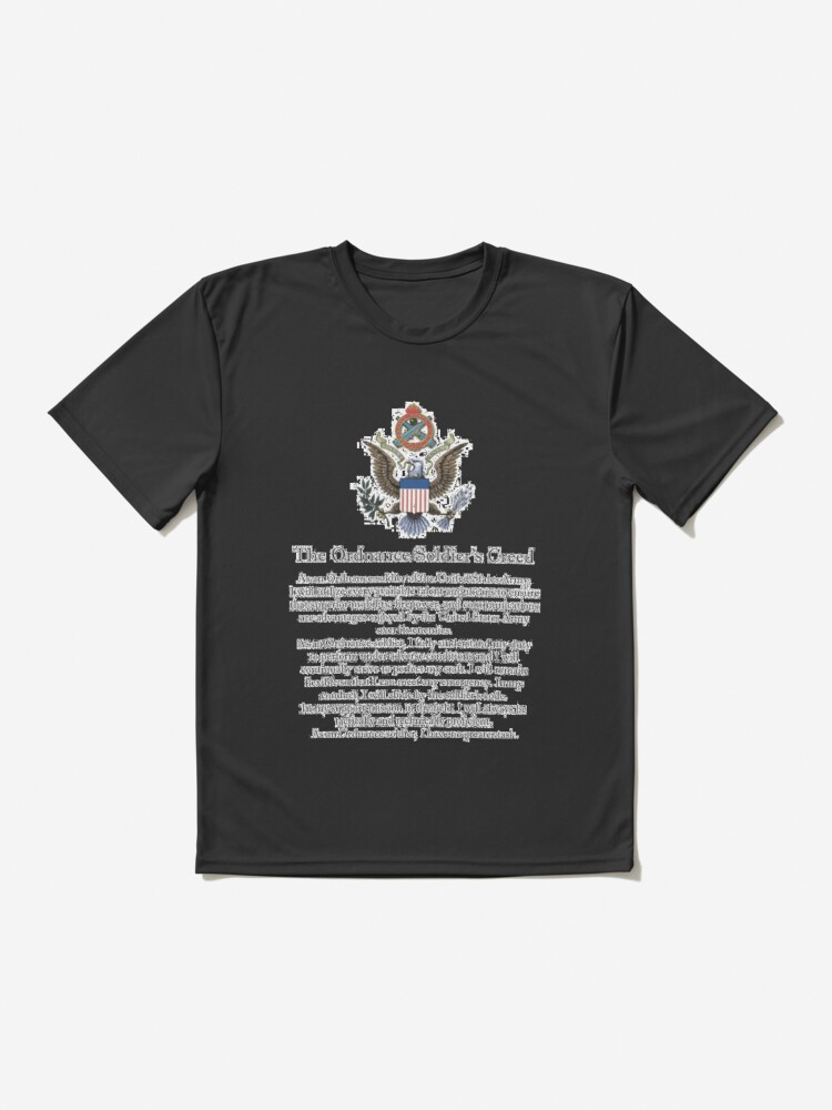 Ordnance Soldiers Creed Active T Shirt For Sale By Darklite80 Redbubble