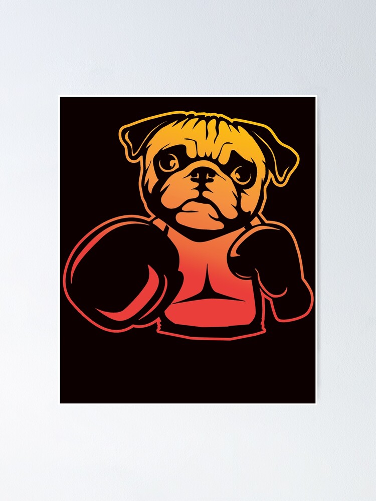 pug boxing gloves