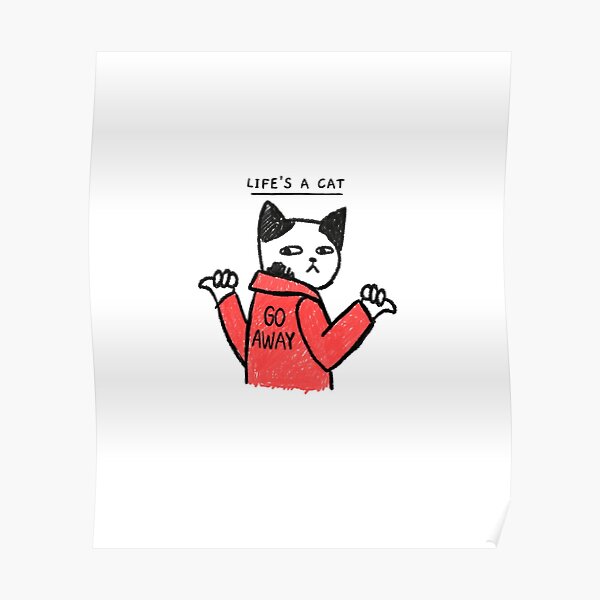 Posters Sur Le Theme Chat Tetu Redbubble