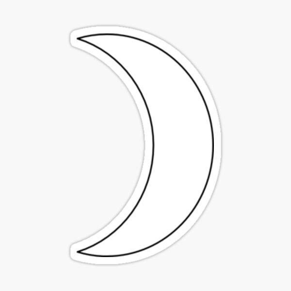 Simple Crescent Moon Sticker