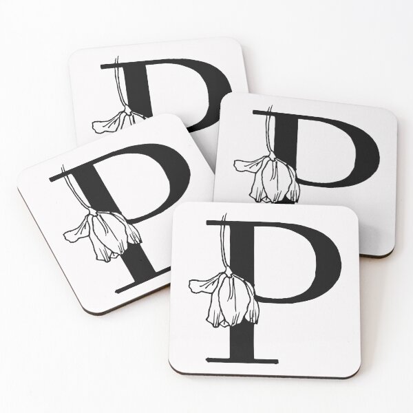 Item preview, P Botanical Capital Letter Monogram  designed and sold by ZainabStudio.