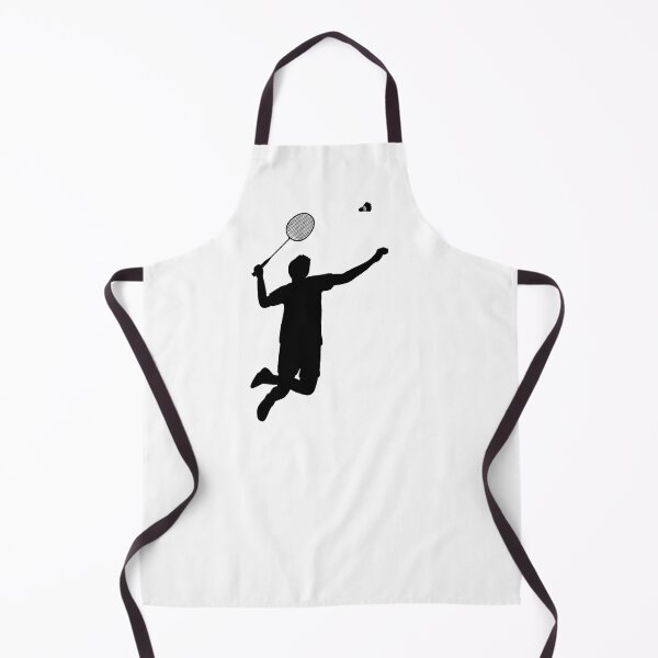 Item preview, Badminton player in mid-air (Black) designed and sold by MarkH63.
