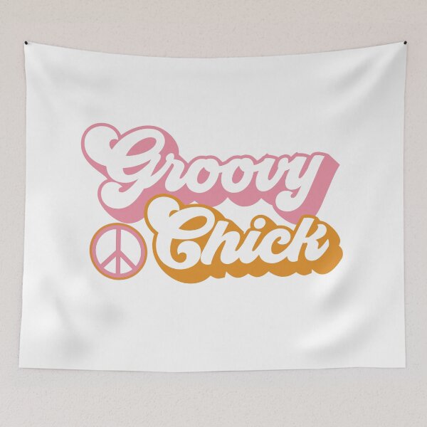 Item preview, Groovy Chick Peace designed and sold by RetroPrints.