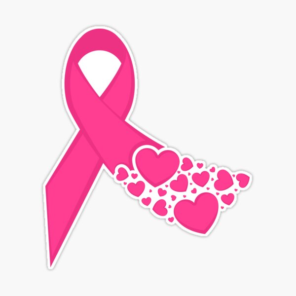 Breast Cancer Awareness Ribbon Pink Sticker for Sale by ohmydesign